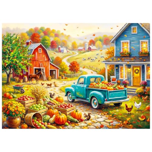 Golden Autumn Puzzles for Adults 1000 Pieces - color: Golden Autumn