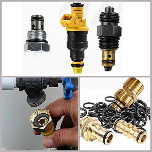 50 PCS Nitrile Rubber O Ring 11mm OD 8mm ID 1.5mm Width, Metric Buna-N NBR Sealing Gasket Plumbing, Gas, Automotive and Faucet Repair, Resist Oil and Heat O-Rings, Black - size: 11x8x1.5mm
