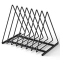 TOPCJ Triangle File Folder Racks,7 Sections File Holder,File Storage Sorter/Stand,Desktop File Organizer,Wire Organizer Rack,Magazine Folder Holder,Letter/Legal,Suitable to Hold Large/Small Items - size: 1-Set