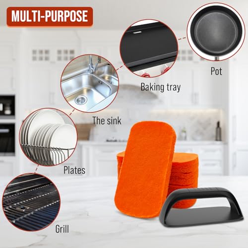 Griddle Cleaning Kit for Blackstone, Non-Scratch Scouring Pads for Kitchen - size: 6pcs