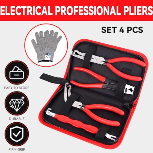 Automotive Electrical Disconnect Pliers Set, 4-Piece
