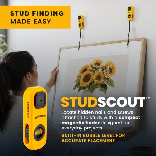 Zircon® StudScout™ Magnetic Stud Finder, No Batteries Required, 2-Pack