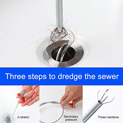 Plumbing Grabber, Flexible Grabber Claw Reacher Tool With 4 Claws Extendable Drain Clog Remove Tool Bendable Hose Pickup Reaching Assist Tool for Litter Pick Home Sink Drains Toilet(Size:0.57m)