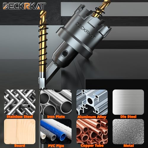2-Pack 2-1/8" TCT Hole Saws for Hard Metal, Heavy Duty 54mm Tungsten Carbide Tipped Hole Cutters Set with Spring-Loaded Pilot Drill Bits for Stainless Steel, Metal, Iron, and Plastic. - size: 2-1/8" (55mm) X 2Pcs