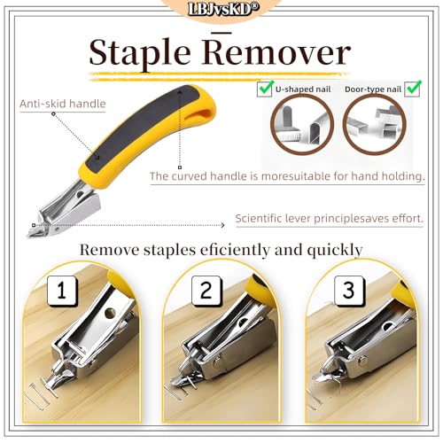 Upholstery Carpet Staple Remover and Nail Puller Remover Tool Set (4-PK)