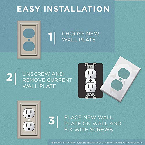 Franklin Brass Classic Architecture (3-Pack) Outlet Covers Pure White 1-Gang Wall Plate Single Duplex Switch Plates Electrical Guard W35242V-PW-C - size: 3 Count (Pack of 1), style: Duplex