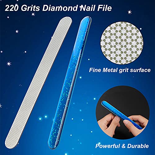 Diamond Nail File with Crystal Nail Shiner Set - color: Blue Point