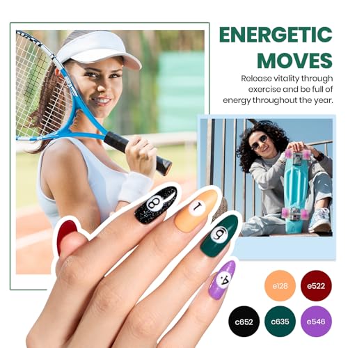 Beetles Gel Nail Polish Kit with U V Light - 37Pcs 25 Colors Gel Polish Kit - color: 25 Colors Energetic Moves