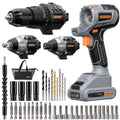 Teslong 20V MAX 3-in-1 Cordless Tool Kit, Impact Wrench, Drill & Driver