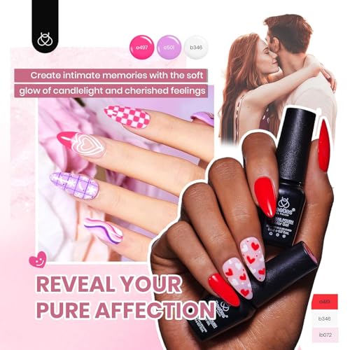 Beetles 85 Pcs Gel Nail Polish Kit with U V Light 55 Colors Gel Nail Kit - color: 0- 11 Color Outfits
