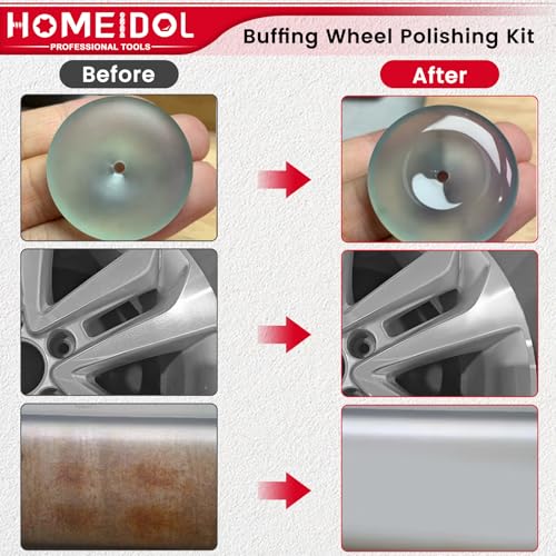 78Pcs Buffing Wheel for Dremel Polishing Kit with Polishing Compound