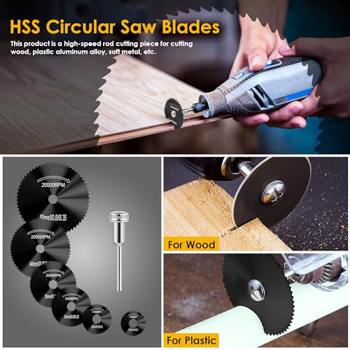 44 Pcs Black Cutting Wheel Set Compatible with Plastic for Rotary Tool - color: Black
