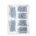 Hardware Nails Assortment Kit, 600PCS Galvanized Nails, Picture Hanging Nails, Includes Finish, Wire, Common, Brad Nails - style: 600pcs-6sizes