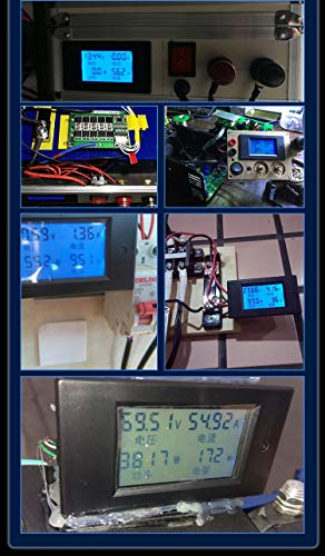 HiLetgo DC 6.5-100V 0-20A LCD Display Digital Ammeter Voltmeter Multimeter Current Voltage Power Energy Battery Monitor Amperage Meter Gauge with Built-in Shunt - style: DC 6.5-100V 0-20A