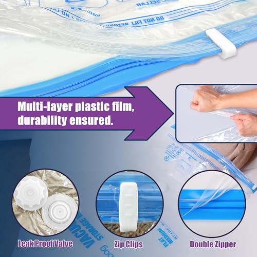 XXL Jumbo Vacuum Seal Storage Bags Extra Large for Clothing Bedding - size: 4-XXL
