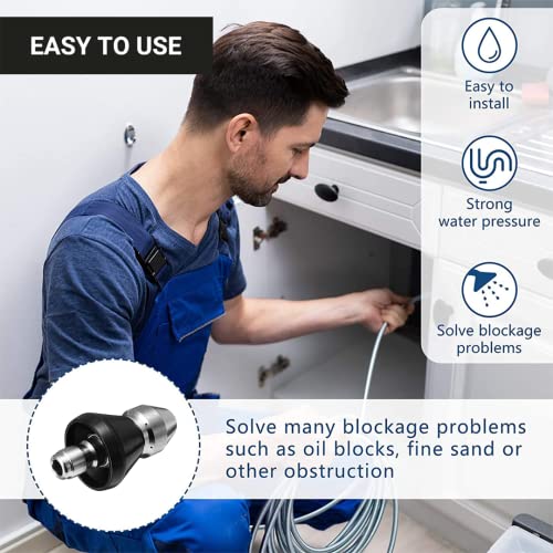 2023 Sewer Cleaning Tool High-pressure Nozzle, Drain Augers, Sewer Pipe Dredging And Cleaning Tools for Pipe Unclogging - Drain Clog Remover | Hair Clog Remover | Toilet Clog Remover (A)