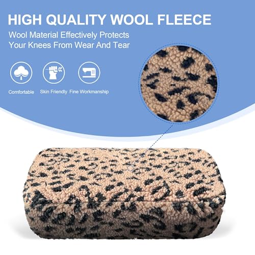 SPRING SEAON Knee Scooter Cushion Pad Cover, Brown Texture - color: Brown Leopard Print