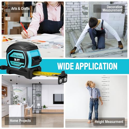 DURATECH 16FT Magnetic Double-Sided Tape Measure, Easy Read Measuring Tape - size: 16 FT, style: 1 Pack