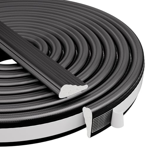 Kneelisa 118” Wedge-Shape Foam Window Weather Stripping Door Seal - color: Black, size: 118"