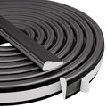 Kneelisa 3Pcs×196” Wedge-Shape Foam Window Weather Stripping Door Seal - color: Black, size: 3pcs×196"