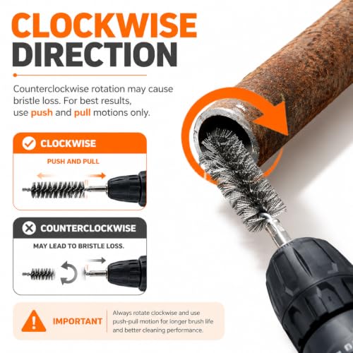 18pcs Wire Bore Brush for Drill Stainless Steel Wire Brush Drill Attachment - size: Stainless Steel