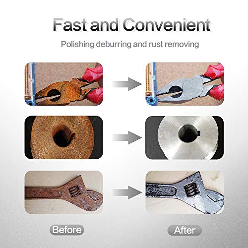 Miroku 75Pcs Mixup 2-inch Quick Change Discs Set, Zirconia Sanding Discs with 1/4" Holder, for Die Grinder Surface Prep Strip Grind Polish Finish Burr Rust Paint Removal - style: 75Pcs Mixup