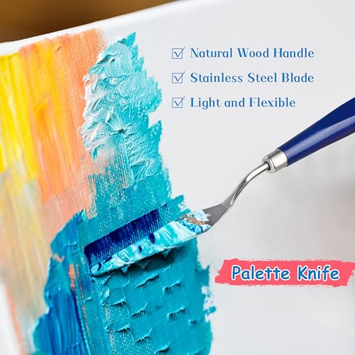 Halobios 26PCS Painting Brushes Set, 5 Sets of Professional Painting Brushes for Acrylic Painting, Artist Paintbrushes for Body Face Rock Canvas, Children Adult Drawing Arts Crafts Supplies - size: 26PCS