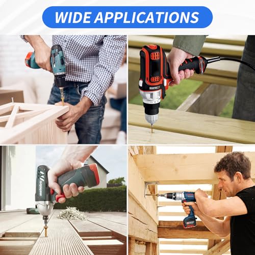 Outdoor Wood Deck Screw Kit, Bronze Rust-Resistant Epoxy Coated, T25 Star Drive (Bit Included), 110-Piece Assorted Set, Heavy-Duty for Timber/Log/Landscaping, Exterior Use