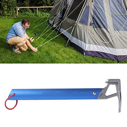 Heavy Duty Camping Claw Hammer, Stainless Steel Ox Horn Head Tent Stake Hammer Multifunction Building Camping Hammer for Hiking Backpacking Gardening (blue) - color: Blue
