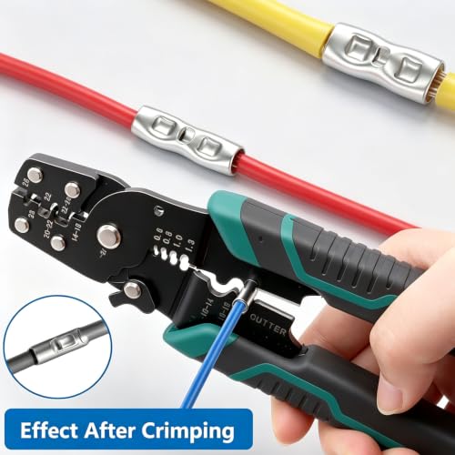 smseace 80pcs 4/6/8AWG Non Insulated Butt Connectors Kit with Heat shrinkable Tube for Wiring 4/6/8 Guage Pure Copper Butt Splice Connectors for Automotive, Marine and Industrial Applications - size: 4/6/8AWG