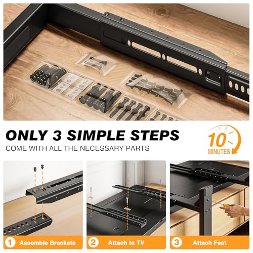 Universal TV Stand Legs Mount for 24-80 inch TVs - size: 24-80 inch