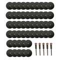 50Pcs 1-1/4" Reinforced Resin Cut Off Wheels with 4Pcs 1/8" Mandrels, Dremel Rotary Tool Cutting Blades for Metal Wood Jewelry