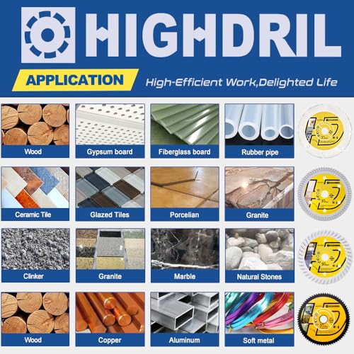 HIGHDRIL 4pcs 3" Circular Saw Blade Set for Metal Tile Marble Plastic Wood | 3" 75mm Diamond/HSS/Carbide Cutting Disc for Angle Grinder Cutting Metal Tile Marble Granite Plastic Concrete Wood - size: MIX 1