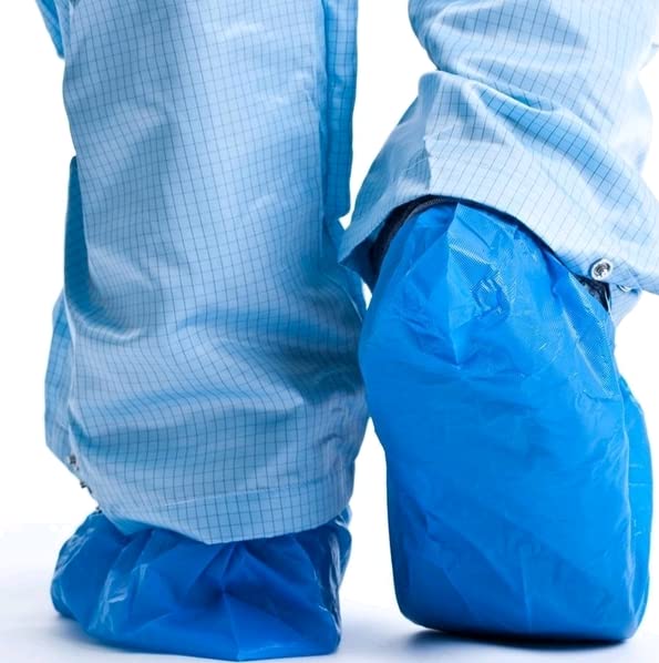 QIANSOU 100 Pack Disposable Shoe Covers Durable Waterproof Shoe Covers