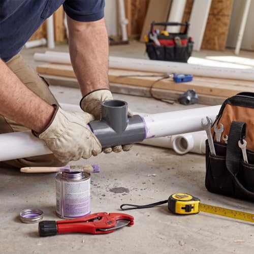 6 Pack Schedule 80 PVC Pipe Fitting Tee 1-1/2" Socket, Compatible with 801 Series Heavy Duty Tee for Industrial Irrigation Plumbing Applications - size: 1-1/2" Socket