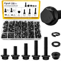 248PCS M6 Flange Hex Bolt Assortment Kit, M6-1.0 x 12/16/20/25/30 mm - size: M6 248pcs