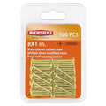 INDOROD #8 x 1 Truss Head Phillips Wood Screw (100 Pack), Brass Plated Screws, Self Tapping Wood Screws, Modified Truss Head, Brass Screws for Wood, 8 x 1 Inch, Gold - size: #8 x 1"