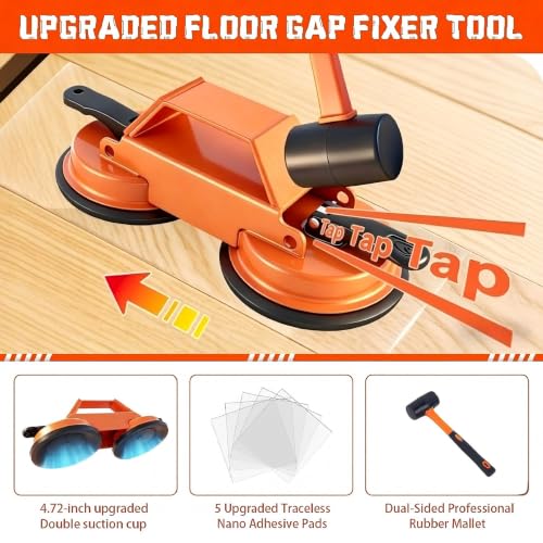 Floor Gap Fixer Tool, Heavy Duty Suction Cup Laminate Repair Kit.