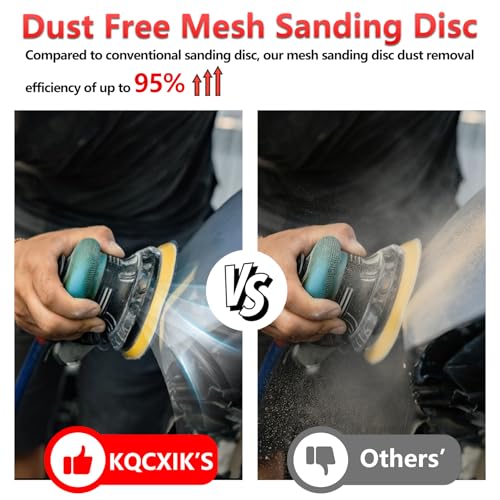 50 Pcs 5 Inch Mesh Sanding Disc Assortment for Random Orbital Sander | 80 120 180 240 320 Grit, Dust Free & Anti-Clogging Hook & Loop Round Sandpaper for Woodworking, Furniture & Metal - style: 5 Inch