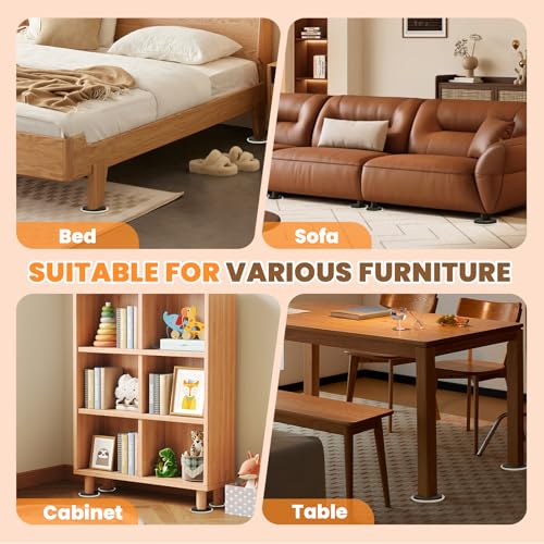 Furniture Sliders for Carpet 24PCS, 3 1/2"