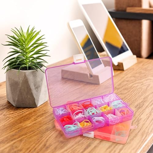 Opret Bead Organizer Box 15 Grids 4 Pack for Crafts - color: 4 pcs, multicolors 2