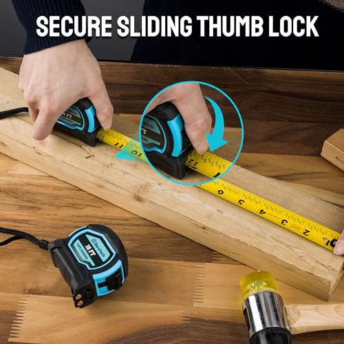 DURATECH 16FT Magnetic Double-Sided Tape Measure, Easy Read Measuring Tape - size: 16 FT, style: 2 Pack
