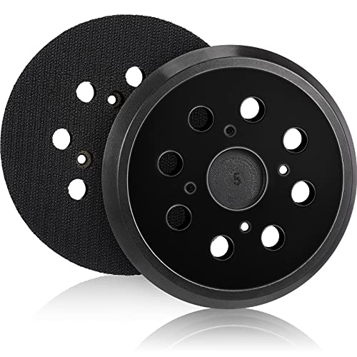 Mudder 2 Pcs 5 Inch 8 Hole Hook and Loop Orbital Sander Replacement Pad