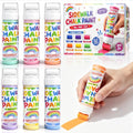 6 Pcs Roller Sidewalk Chalk Paint Set, Washable Powdered Chalk Mix in Water with Foam Rollers, Outdoor Art Graffiti Toy Kit for Kids Driveway, Playground and Sidewalk Paint (6 Colors)