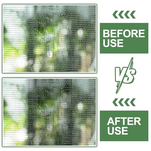 CroBlissful 6 Pcs Screen Patches 12" X 12" Black Fiberglass Mesh - size: 12" X 12"