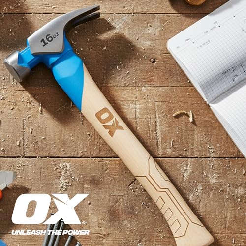 OX 16oz Framing Hammer - Smooth Face with Hickory Wood Handle - style: 16-oz Hammer + Grip