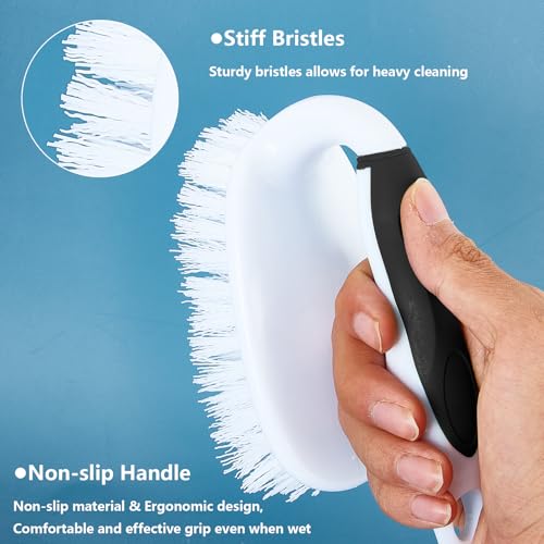 Scrub Brush Set, 4 Pack Deep Cleaning Brush Kit, Black - color: Black