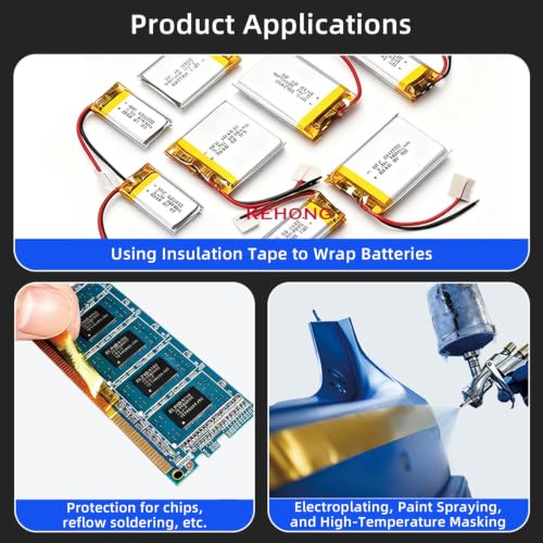 BOMEI PACK Polyimide Tape, 6in x 66ft Heat Resistant Tape for Soldering - size: 6inch x 20m/66ft