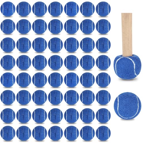 Macarrie 60 Pcs Precut Tennis Balls for Chairs Legs, Blue - color: Blue