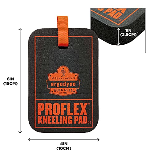 Ergodyne ProFlex 365 Mini Kneeling Pad with Glove Grabber, 4" x 6" x 1, Black - style: Pad with Glove Clip